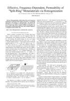 Cover for Effective, Frequency-Dependent, Permeability of "Split-Ring" Metamaterials via Homogenization
