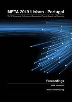 Cover for Proceedings of META 2019, The 10th International Conference on Metamaterials, Photonic Crystals and Plasmonics